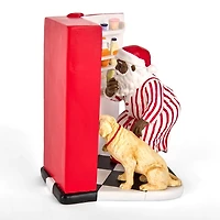 Jolly Santa with Dog at Fridge Decoration