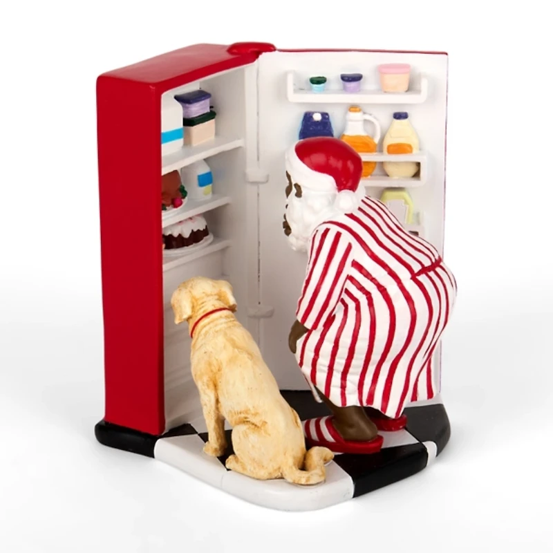 Jolly Santa with Dog at Fridge Decoration