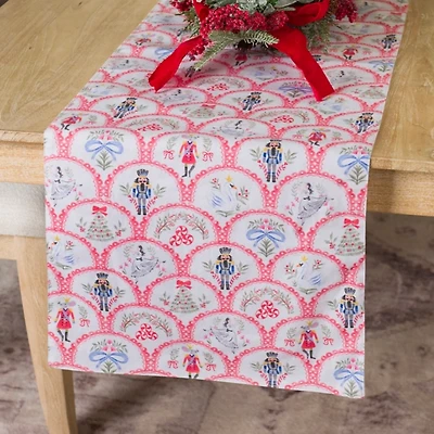 Pink Ballet Nutcracker Table Runner
