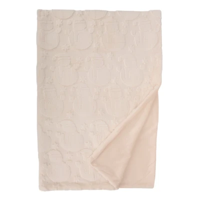 White Jolly Snowman Throw