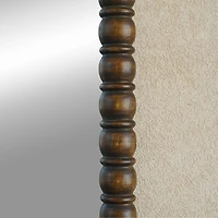 Willow Brown Spindle Pine Wall Mirror