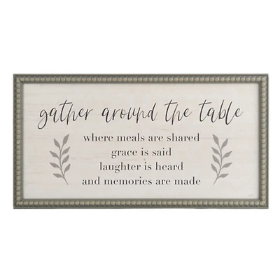 Gather Around the Table Wall Plaque