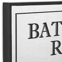 Bathroom Rules Mirrored Wall Plaque