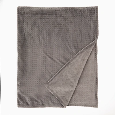 Gray Dreamy Plush Throw