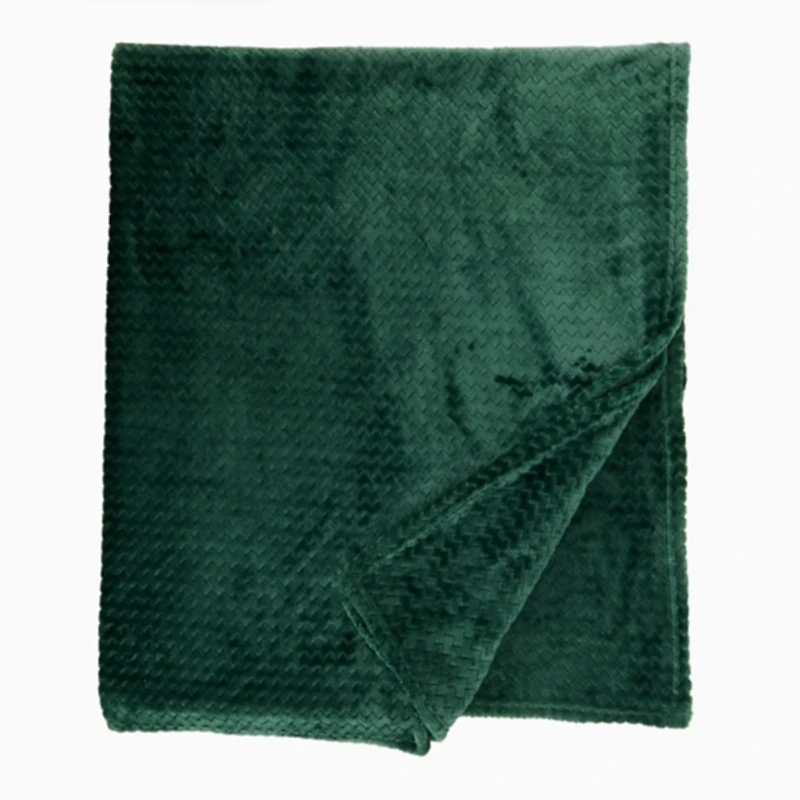 Green Dreamy Plush Throw