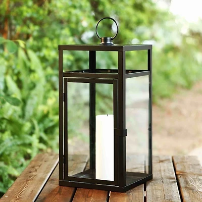 Black Metal & Glass Friederika Outdoor Lantern