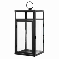 Black Metal & Glass Friederika Outdoor Lantern