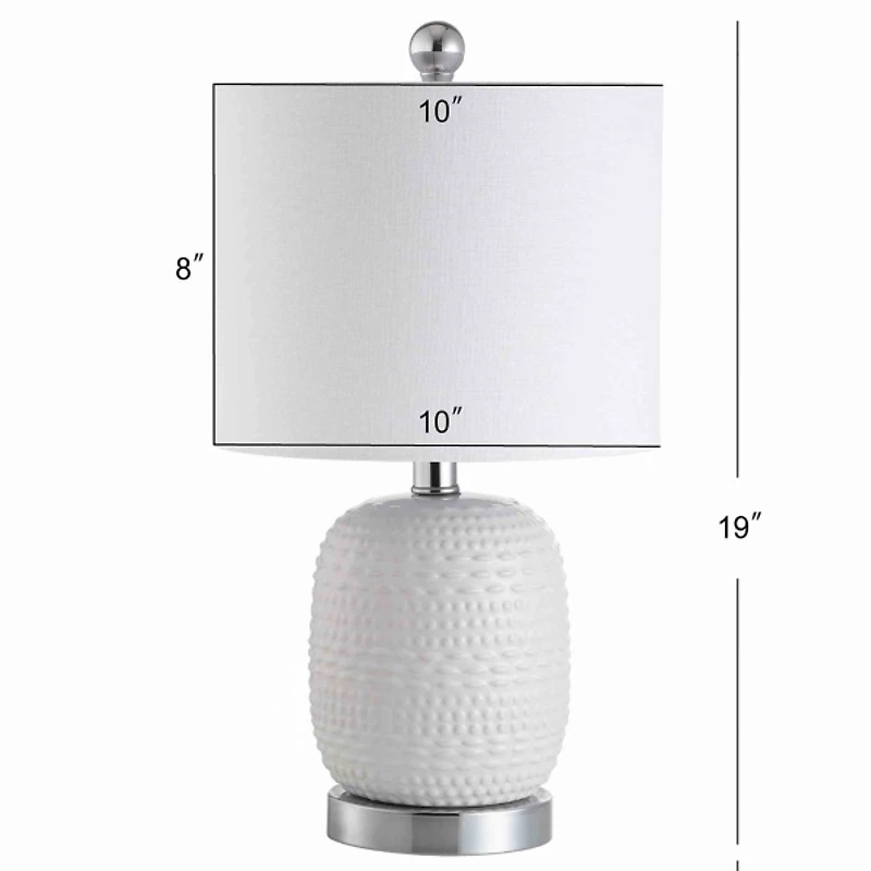 White Textured Ceramic Marcela Table Lamp