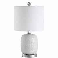 White Textured Ceramic Marcela Table Lamp