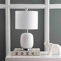 White Textured Ceramic Marcela Table Lamp