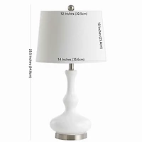 White Glass Lina Table Lamp