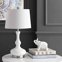 White Glass Lina Table Lamp
