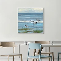 Dunlin Beach Framed Canvas Art Print