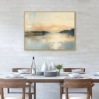 Golden Hour Gaze Framed Canvas Art Print