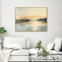 Golden Hour Gaze Framed Canvas Art Print