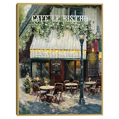 Corner Bistro Framed Canvas Art Print