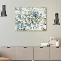 Impasto Bloom Framed Canvas Art Print