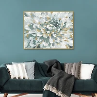 Impasto Bloom Framed Canvas Art Print