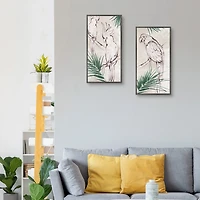 Bird Study Framed Canvas Art Prints, Set of 2