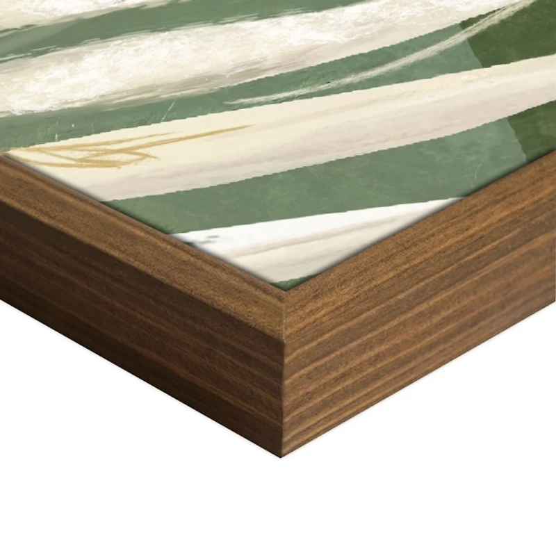 Golden Leaves Framed Canvas Art Prints, Set of 2