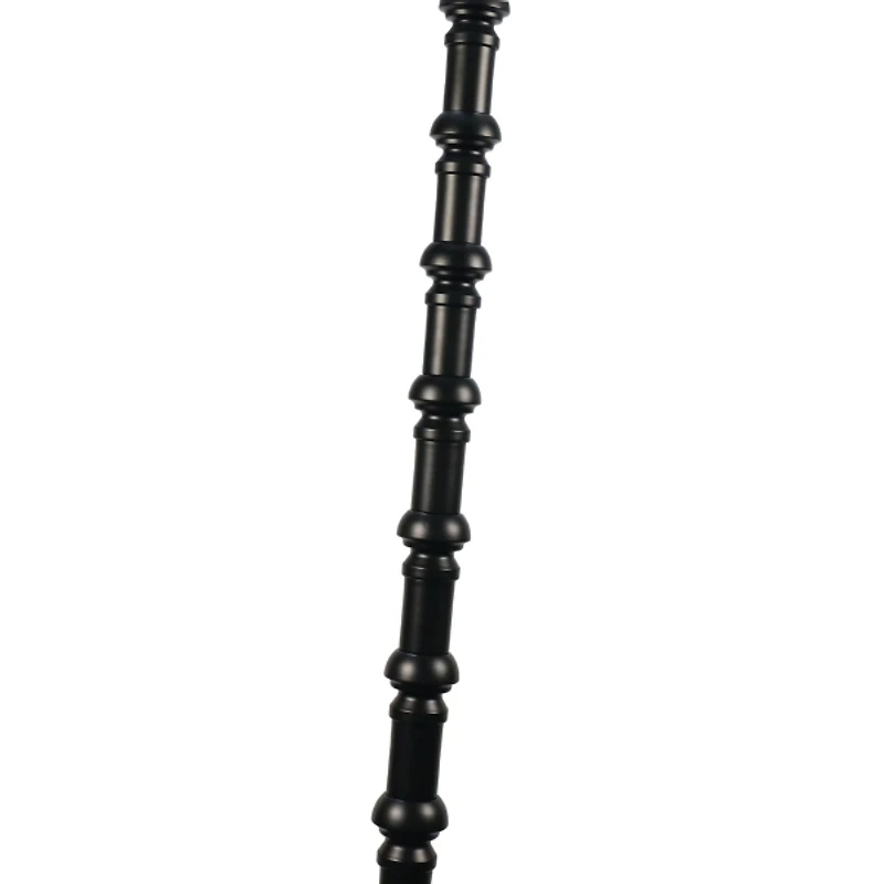 Satin Black Stacked Column Floor Lamp