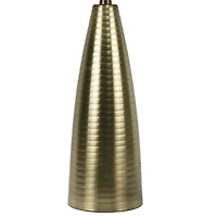 Gold Ribbed Tapered Table Lamp