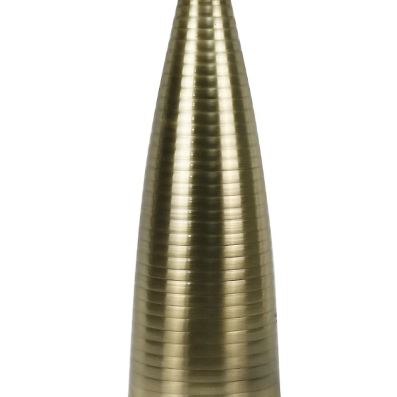 Gold Ribbed Tapered Table Lamps, Set of 2