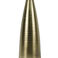 Gold Ribbed Tapered Table Lamps, Set of 2