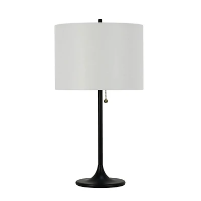 Black Metal Candlestick Table Lamp