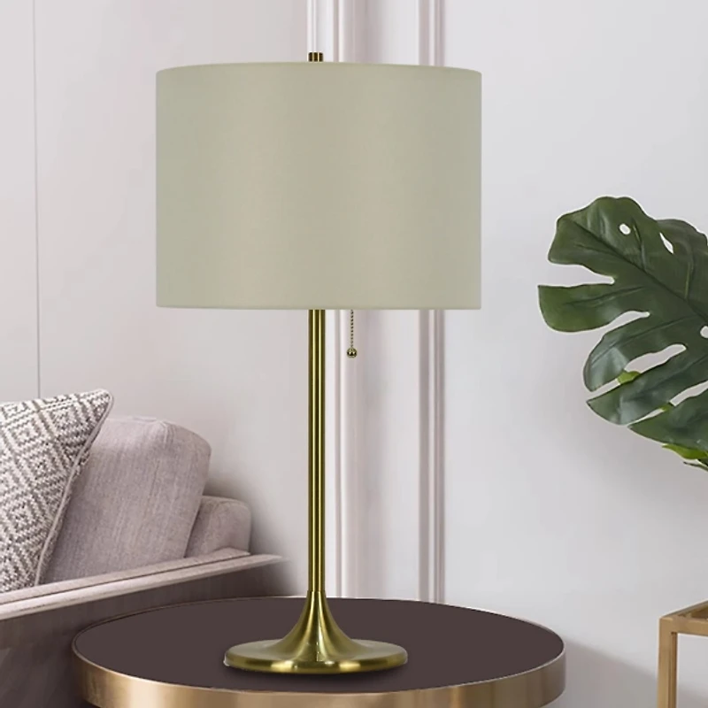 Soft Gold Metal Candlestick Table Lamp
