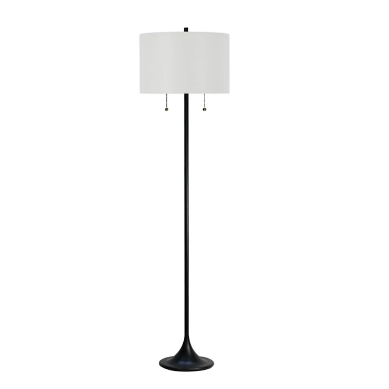 Black Metal Candlestick Floor Lamp
