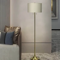 Soft Gold Metal Candlestick Floor Lamp
