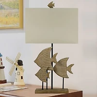 Antique Fish Trio Table Lamp