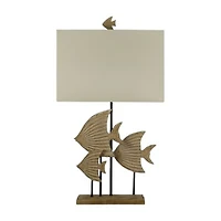 Antique Fish Trio Table Lamp