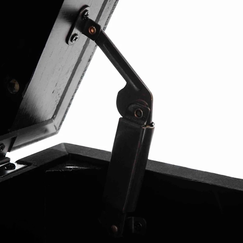 Beige Upholstered Wood Carlien Storage Bench