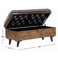 Upholstered Wood Carlien Storage Bench