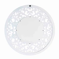 Round White Scroll Lila Wall Mirror