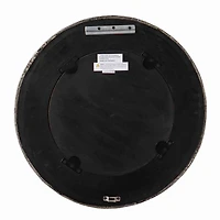 Round Silver May Ribbed Wall Mirror