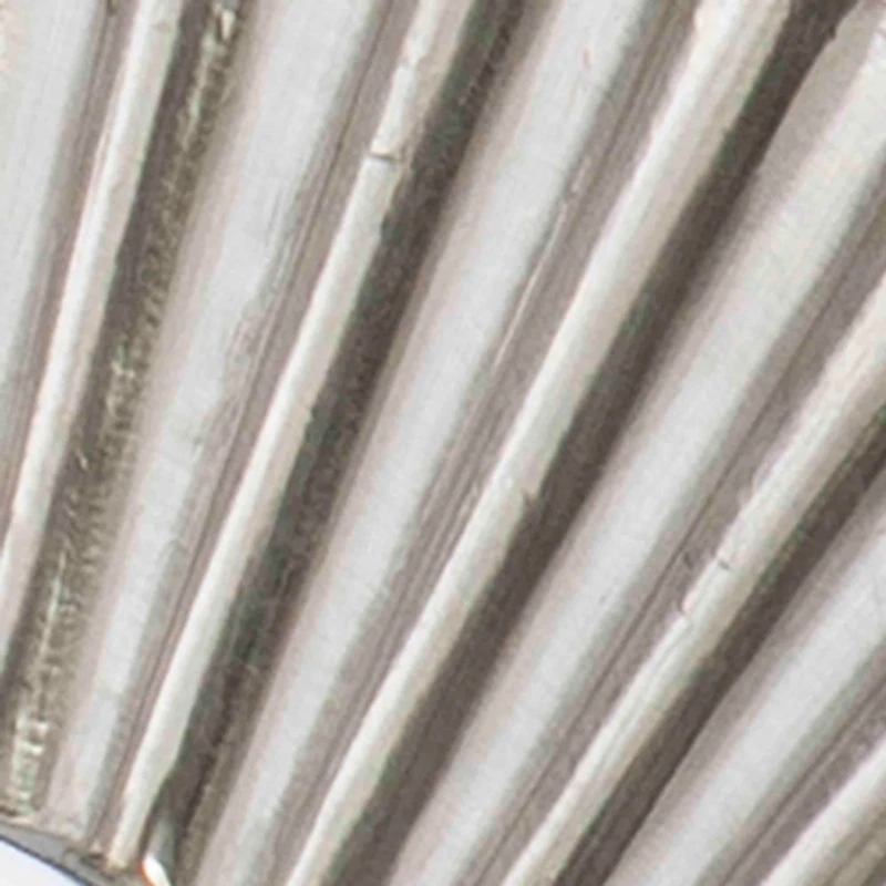 Round Silver May Ribbed Wall Mirror