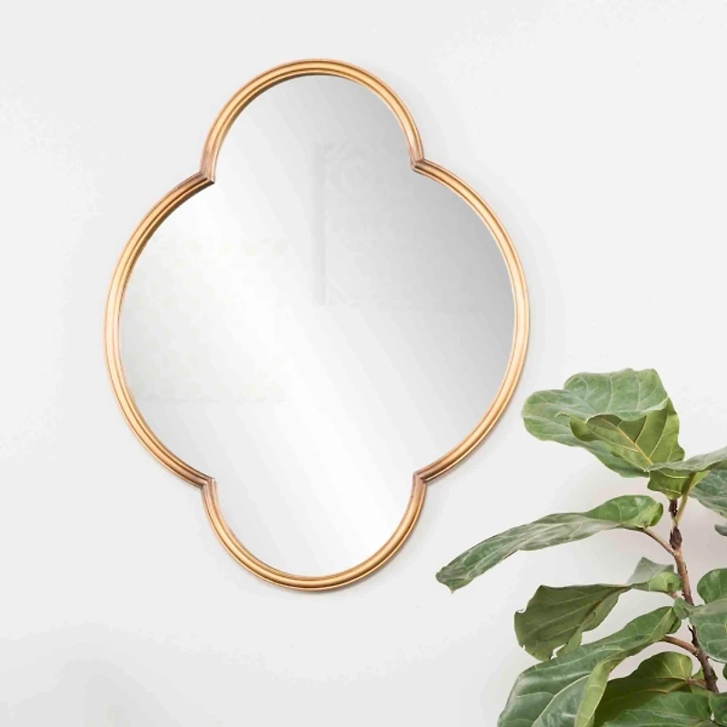 Gold Vina Quatrefoil Wall Mirror