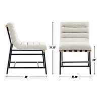 Nicco Eggshell Upholstered Dining Chairs, Set of 2