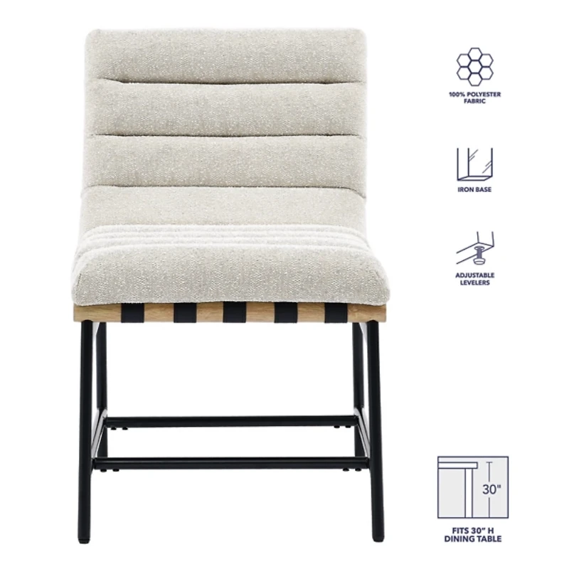 Nicco Eggshell Upholstered Dining Chairs, Set of 2