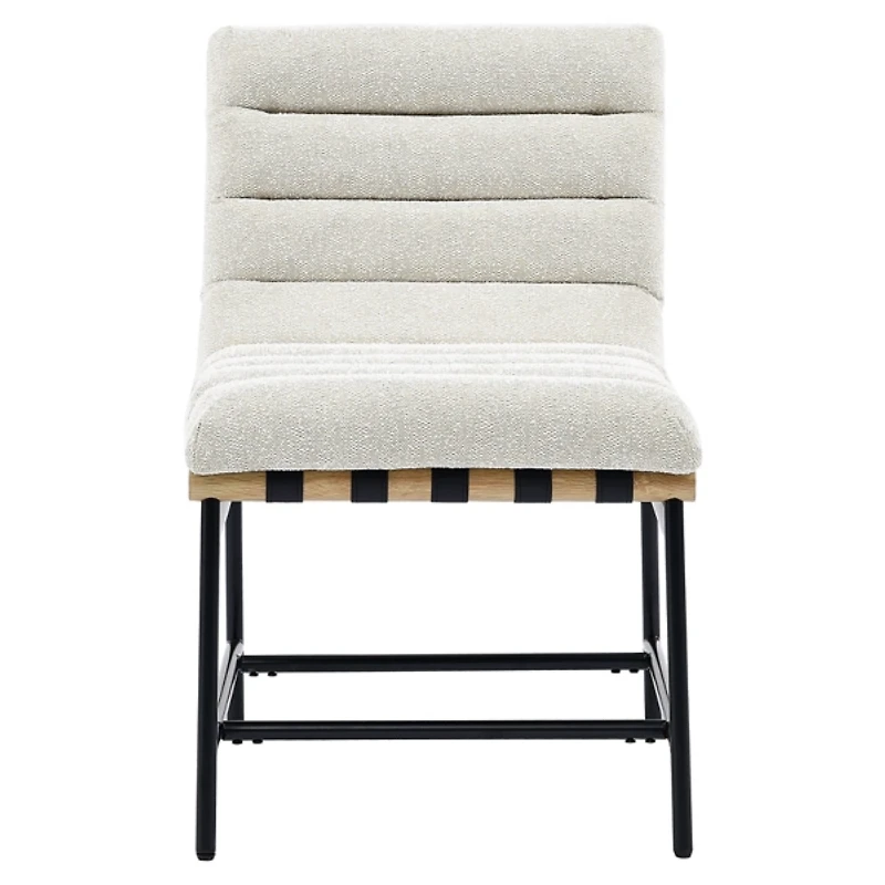 Nicco Eggshell Upholstered Dining Chairs, Set of 2