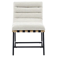 Nicco Eggshell Upholstered Dining Chairs, Set of 2