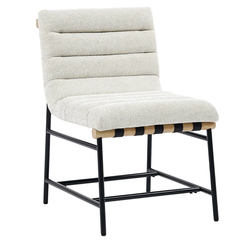 Nicco Eggshell Upholstered Dining Chairs, Set of 2