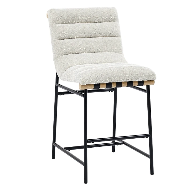 Nicco Eggshell Upholstered Counter Stool Set