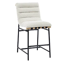 Nicco Eggshell Upholstered Counter Stool Set