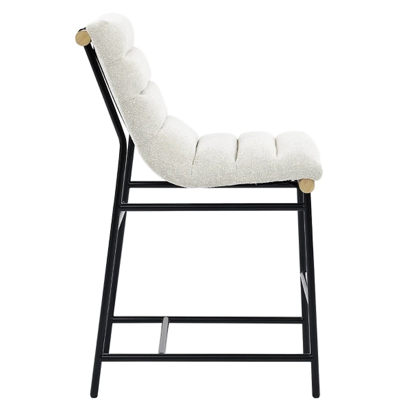 Nicco Eggshell Upholstered Counter Stool Set