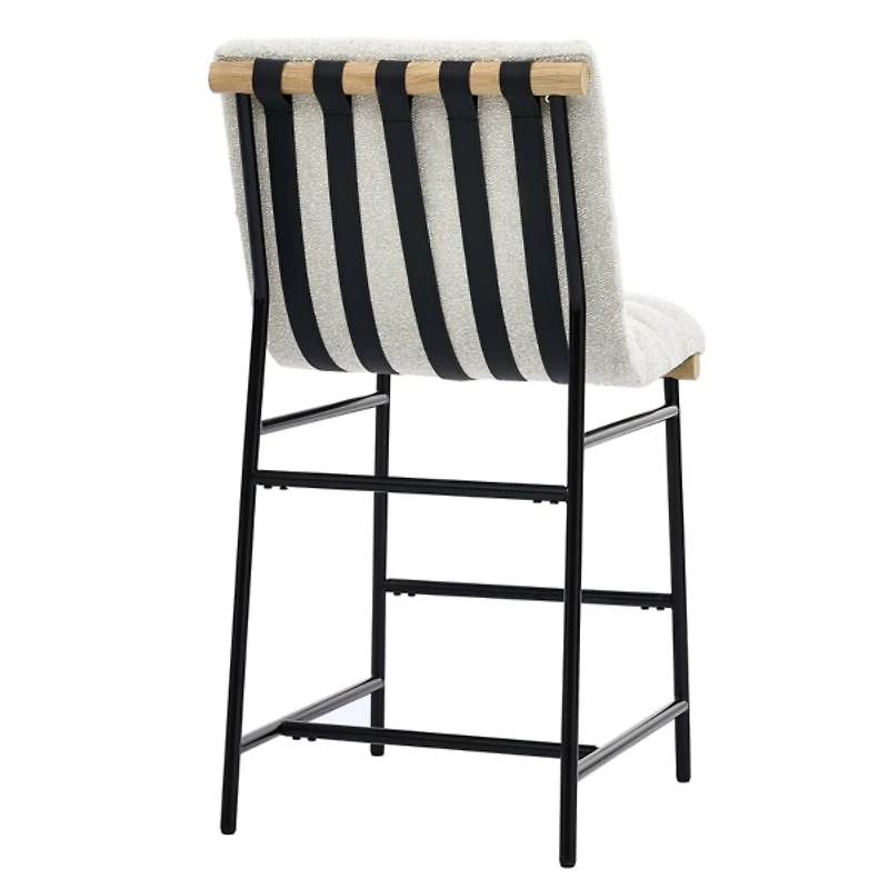 Nicco Eggshell Upholstered Counter Stool Set