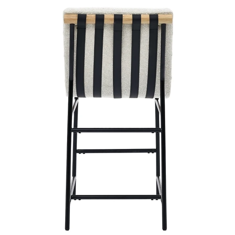 Nicco Eggshell Upholstered Counter Stool Set